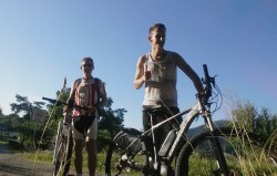 Mentor und Mentee bei einer Radtour: Hans-Peter Veit und ich. Foto: Henrik Schuster