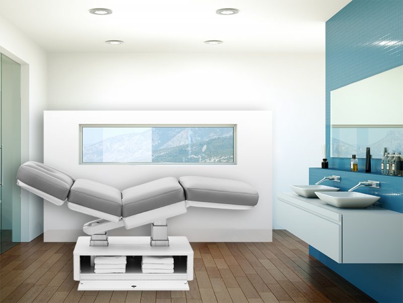 Die Universal-Wellnessliege SPA Sensity kombiniert Liegekomfort und Behandlungsvielfalt. Foto: IONTO-COMED