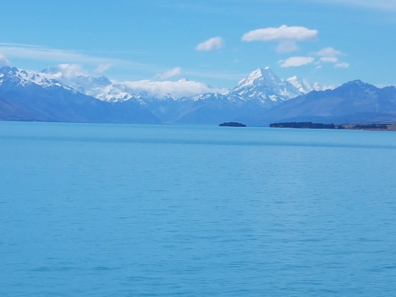 Der Mount Cook am Lake Punakaiki. Foto: Frank Weckesser