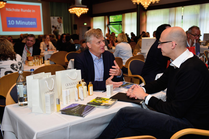 Das Speed-Dating Konzept bringt Käufer und Verkäufer auf schnelle und unkomplizierte Art und Weise zusammen. Foto: Spa Life 2017 © Dirk Holst, www.dhstudio.de