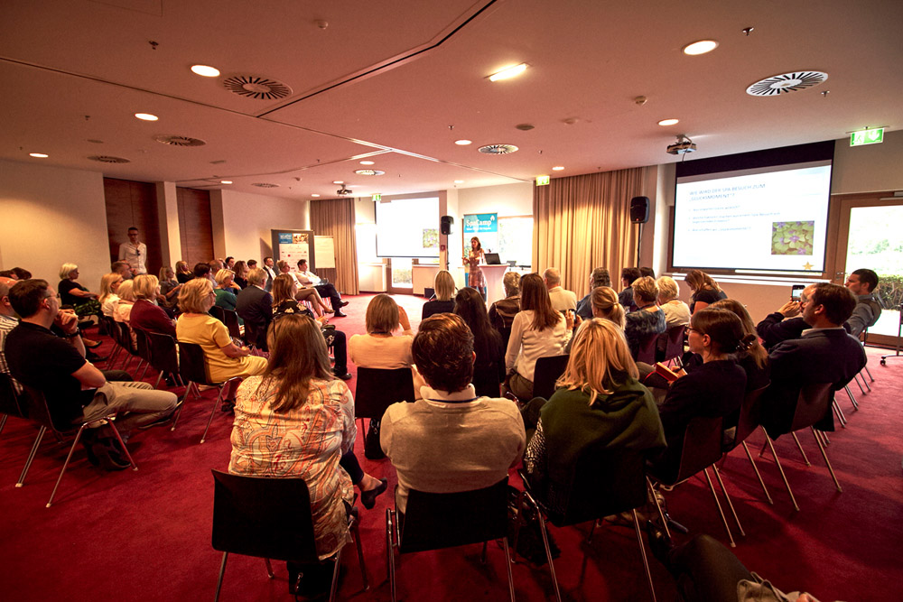 SpaCamp 2017, Session "It’s all about our guests! Der begeisterte Gast im Spannungsfeld von Erlebnisfaktoren und Betriebskonzept" mit Renate Brandl, Rizzato Spa Consulting. Foto: SpaCamp / Jasmin Walter Photography