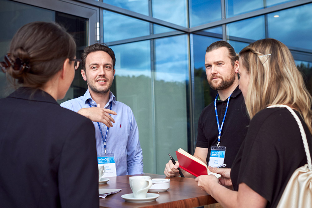 SpaCamp 2017, Networken in den Pausen. Foto: SpaCamp / Jasmin Walter Photography