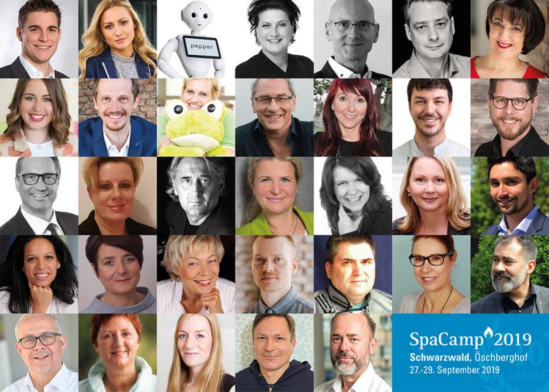 Das sind die 33 Themeneinreicher*innen zum SpaCamp 2019. Foto: SpaCamp
