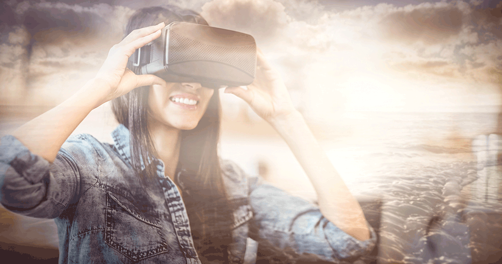 Mit Virtual Reality in neue Welten eintauchen. Bild: Adobe Stock/vectorfusionart