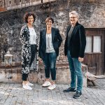 Die Gastgeber im Pfösl: Eva Zelger, Brigitte Zelger und Daniel Mahlknecht