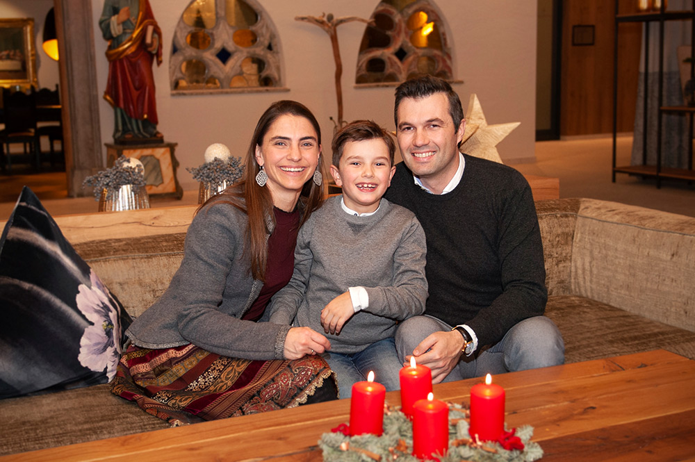 Karin Hettegger hat Weihnachten in diesem Jahr im kleinen Kreis mit ihrem Mann und Sohn Peter gefeiert. Foto: Das Edelweiss