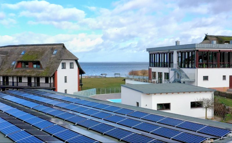 Die Photovoltaik-Anlage im Haffhus. Foto: Hotel Haffhus