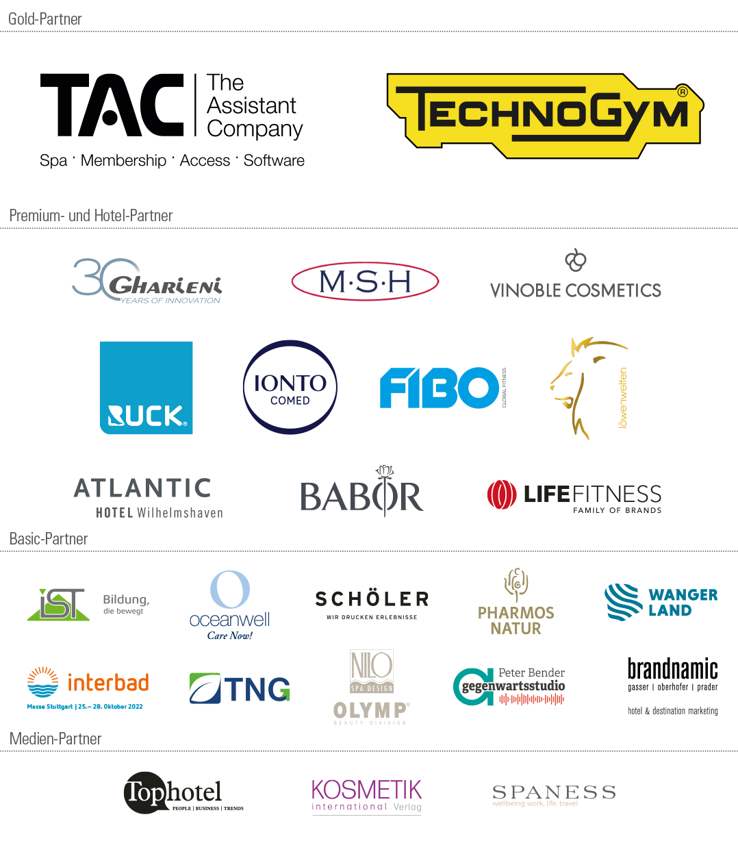 Die Partner des SpaCamp 2022, Nordsee. Logos beigestellt
