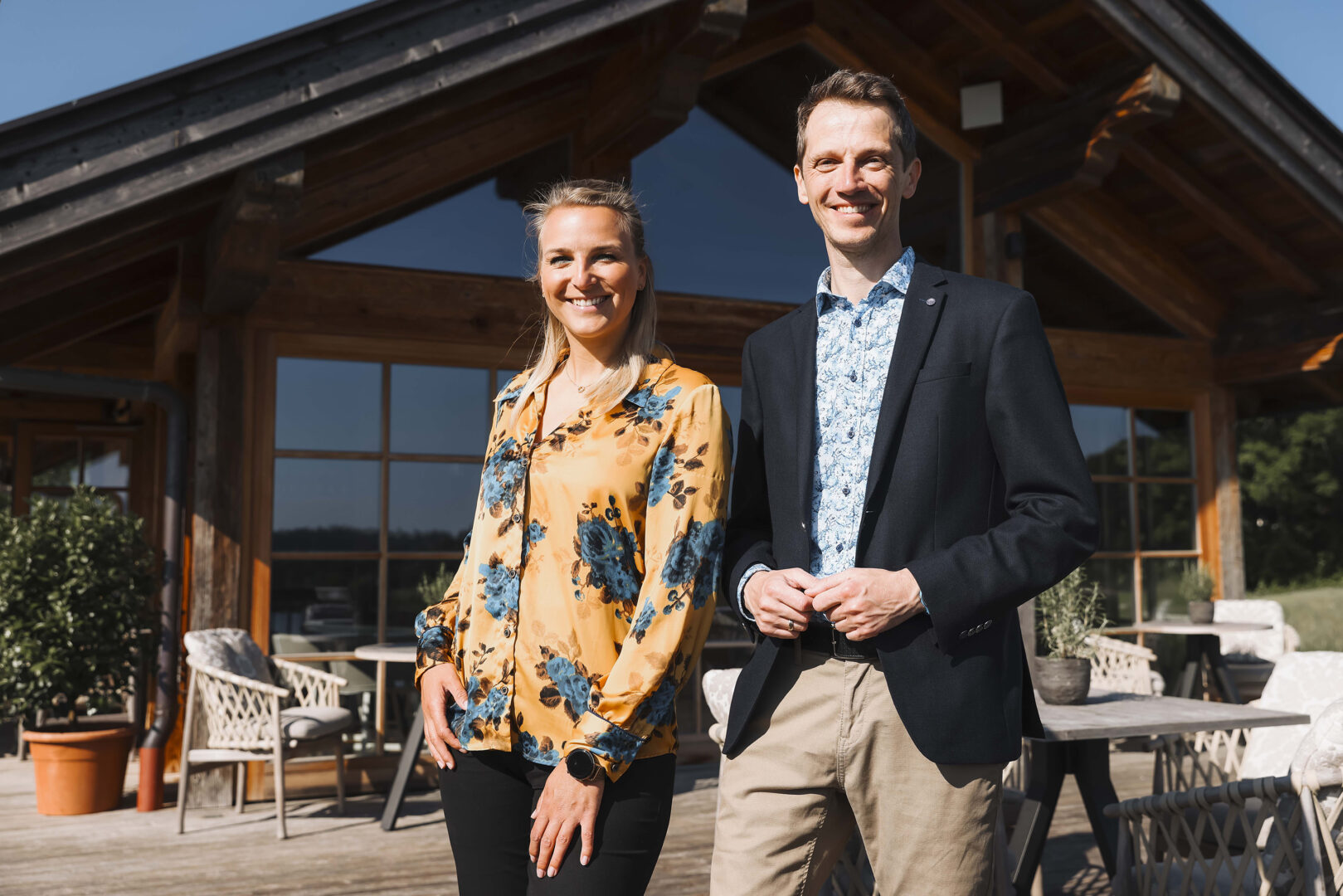 Spa-Managerin Mary-Ann Kühn mit SpaCamp-Veranstalter Wolfgang Falkner. Foto: SpaCamp/Jasmin Walter