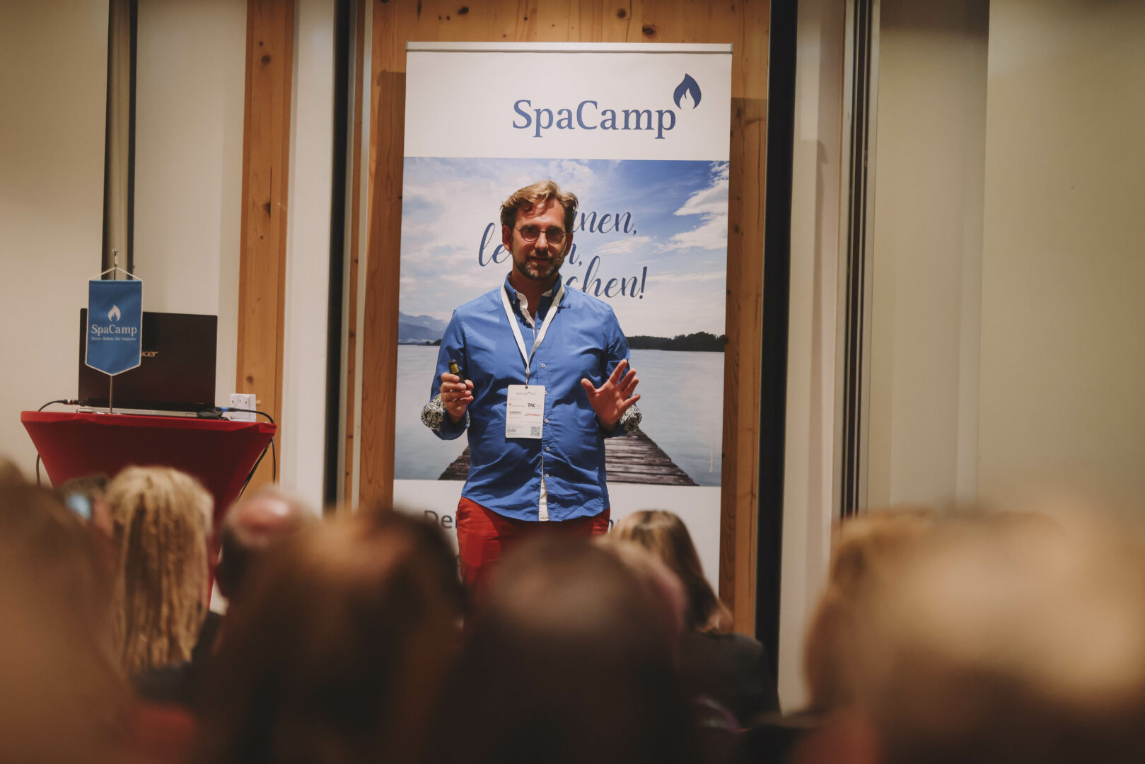 SpaCamp2023 Inspirational Talk mit Armin Ziesemer. Foto: SpaCamp/Jasmin Walter