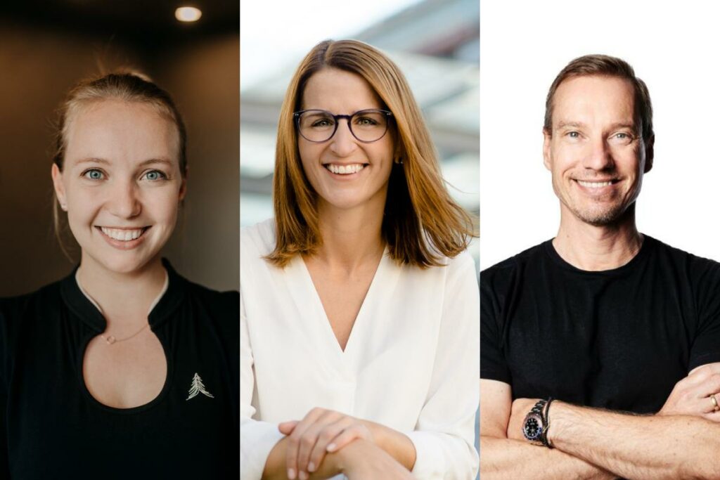 SpaCamp Trend Talk 2024 mit Lisa Markl, Kerstin Herter und Nils Behrens. Fotos: privat beigestellt.