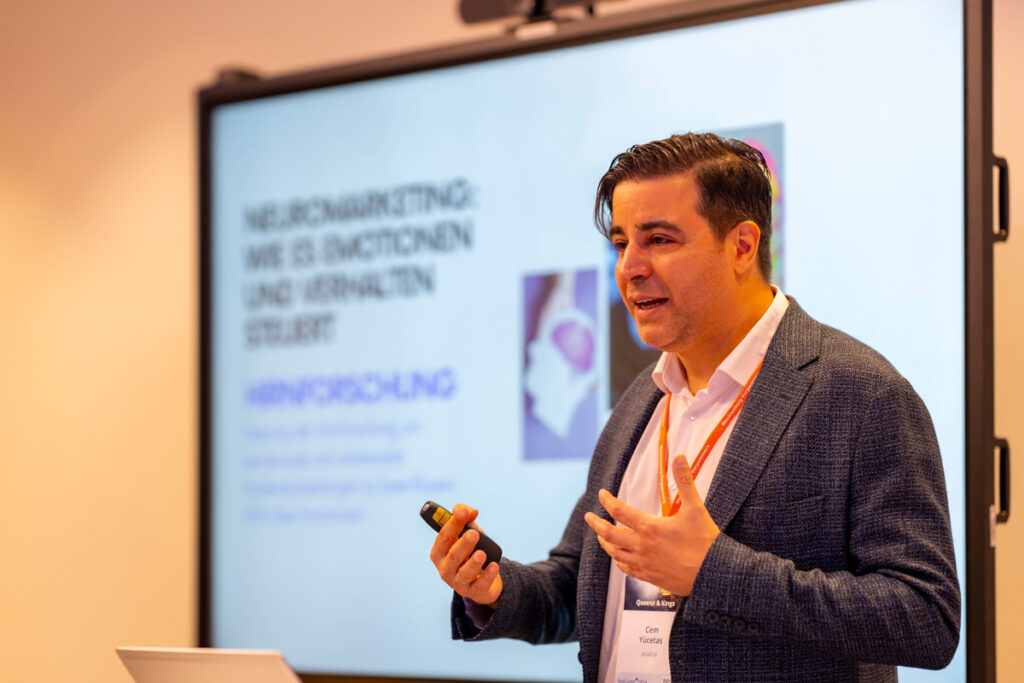 Neuromarketing mit Cem Yücetas beim SpaCamp 2024. Foto: SpaCamp/Lukas Geu