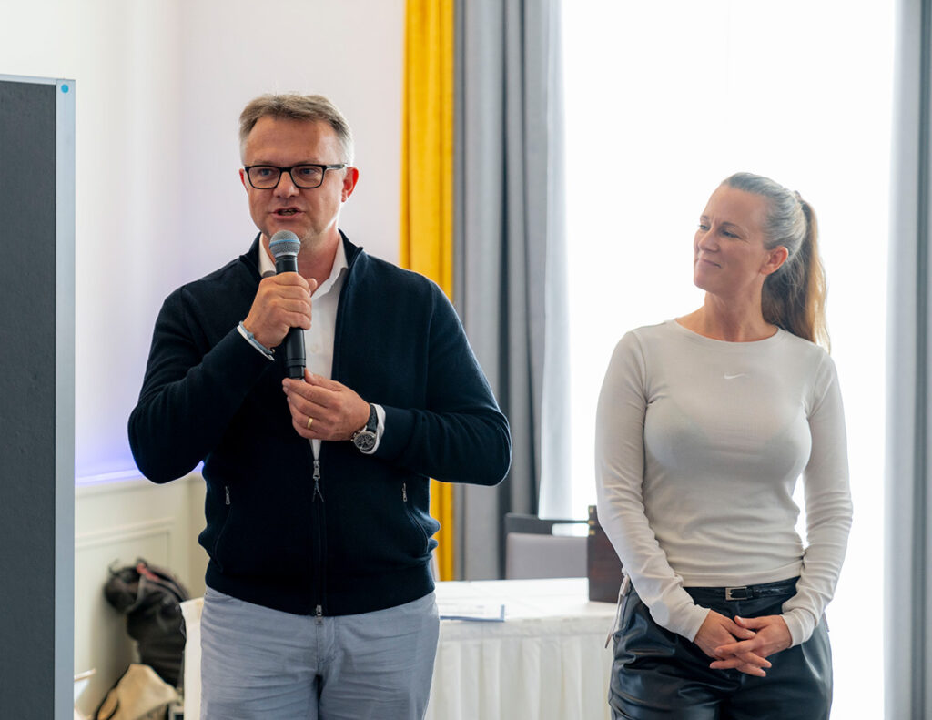 Karl Brüggemann und Jasmin Zwerger beim SpaCamp 2025. Foto: SpaCamp/Lukas Geu