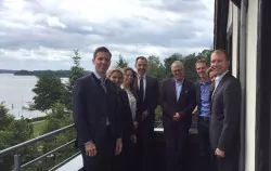 Gemeinsames Treffen CampCompany, Brandenburg Tourismus, Esplanade Resort vlr.: Tom Cudok, Cornelia Grasme, Susanne Schäfer, Andreas Zimmer, Dieter Hütte, Wolfgang Falkner, Gesine Ponto, Christian Böttcher.