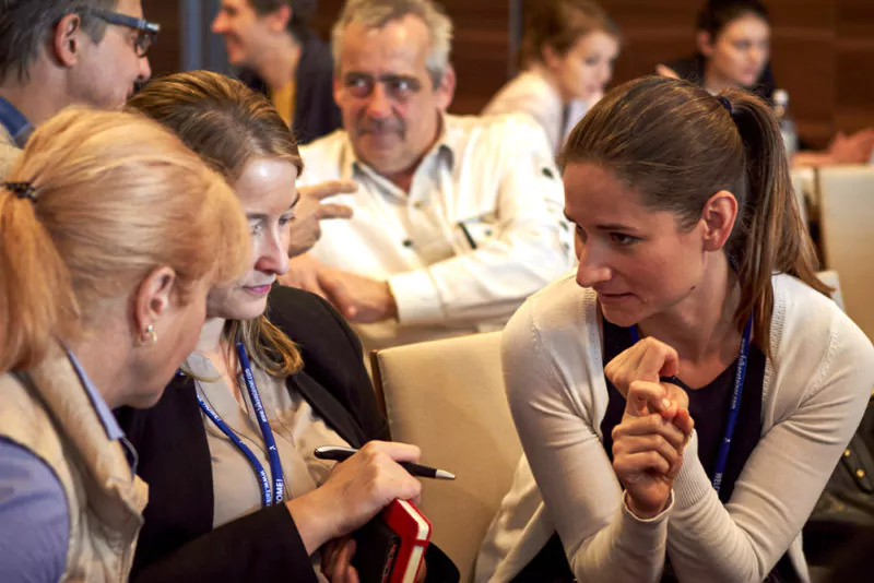 Rege Diskussion in den Sessions. Foto: SpaCamp / Jasmin Walter Photography