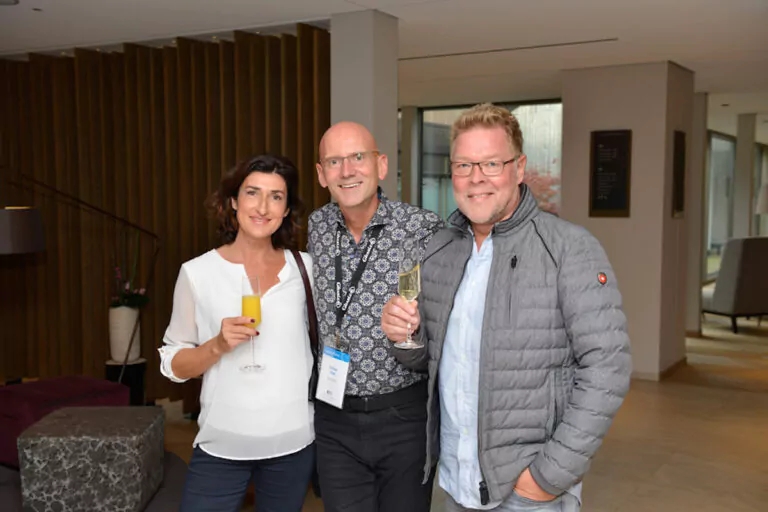Andreas Blum beim Netzwerken am SpaCamp 2019. Foto: SpaCamp/Dirk Holst
