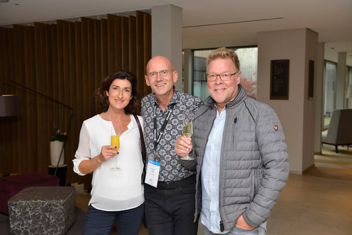 Andreas Blum beim Netzwerken am SpaCamp 2019. Foto: SpaCamp/Dirk Holst