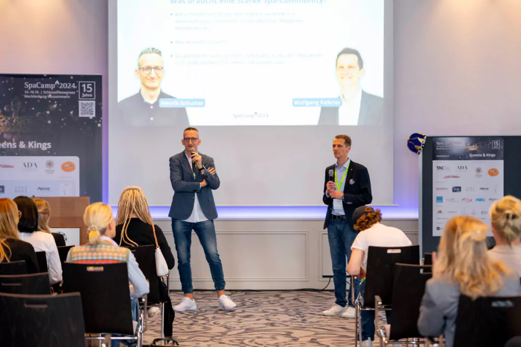 "Was braucht eine starke Spa-Community?" mit Wolfgang Falkner und Henrik Schuster.
