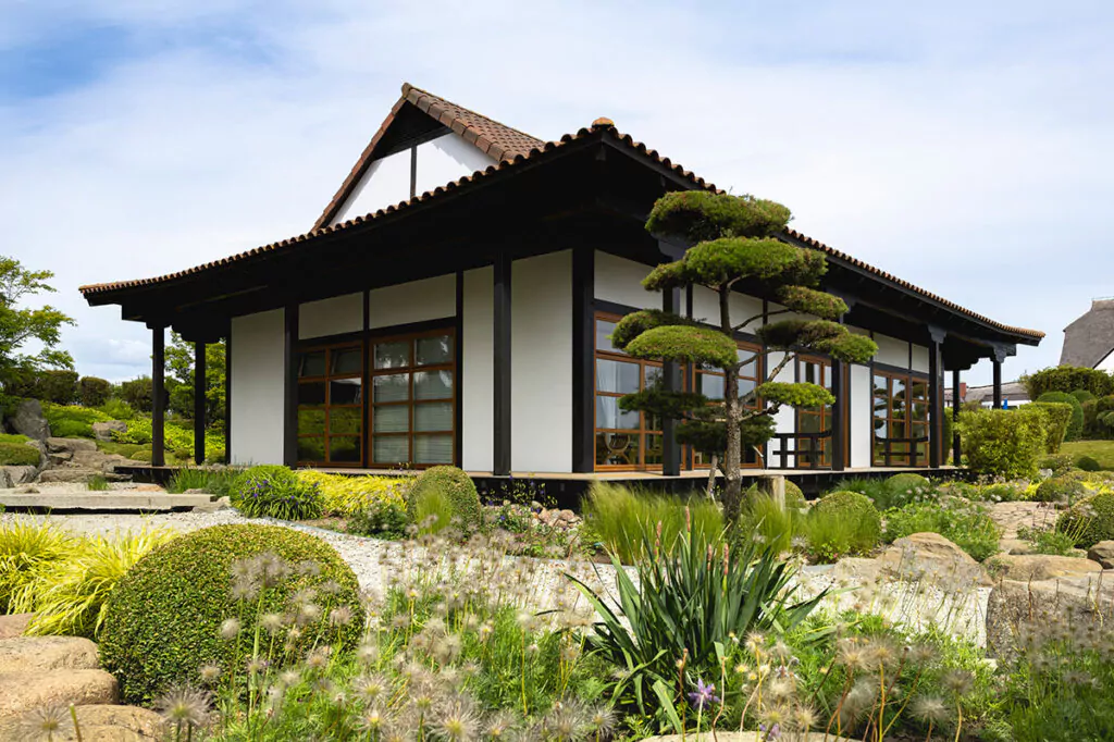 Der Asia Pavillon im Balmer See Hotel·Golf·Spa auf Usedom. Foto: Balmer See Hotel·Golf·Spa