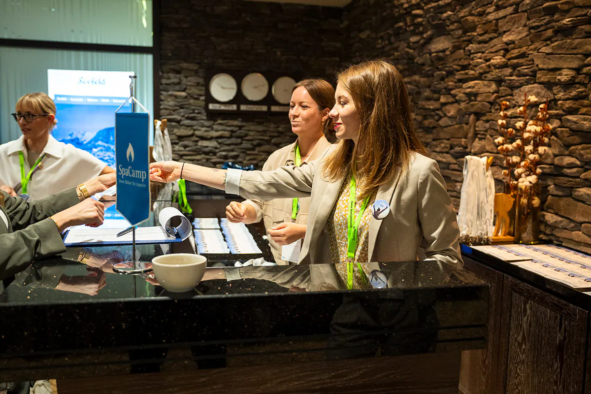 Check-in beim SpaCamp. Foto: SpaCamp/Lukas Geu