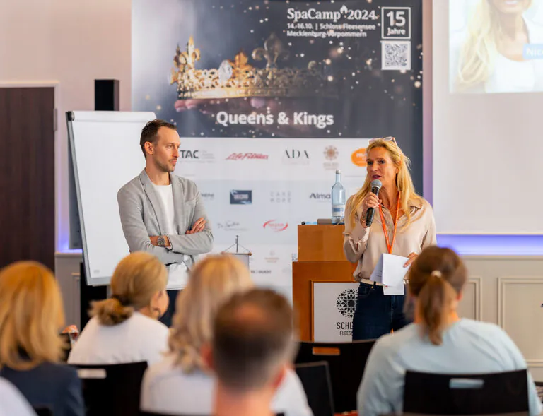 Session beim SpaCamp 2025 im Schloss Fleesensee. Foto: Foto: SpaCamp/Lukas Geu